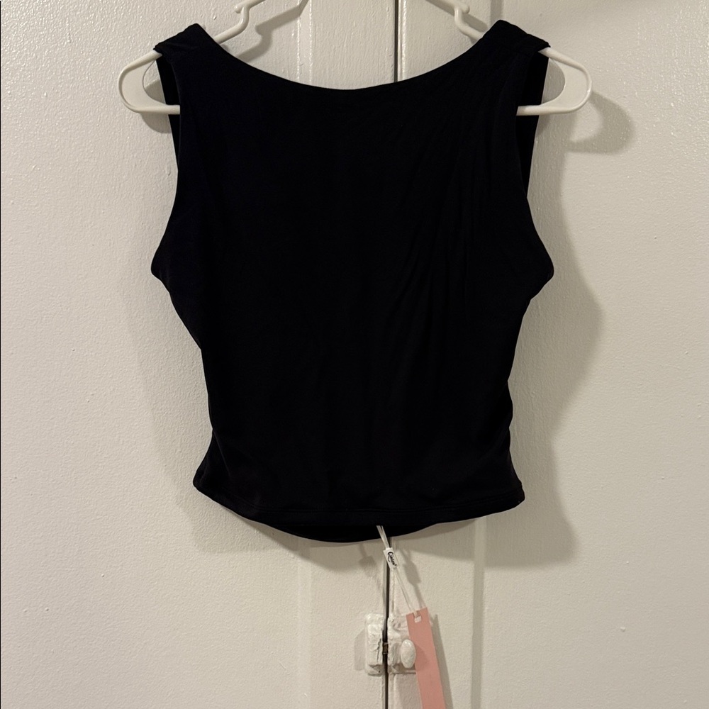 Elegant Black Sleeveless and Backless Top